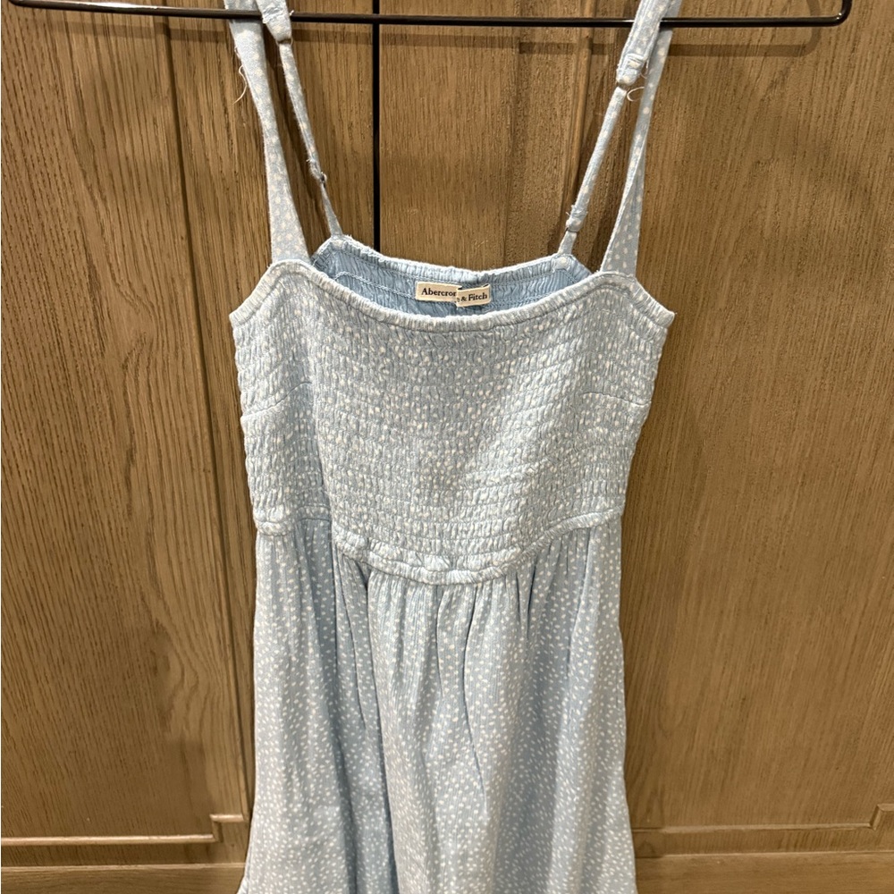 Abercrombie Light Blue Spaghetti Strap Summer Dress Medium Tall